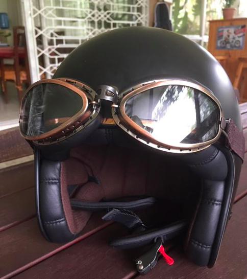 Jet helmet meets steam punk goggles